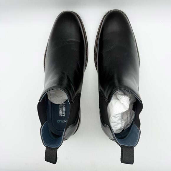 Johnston & Murphy Mens Raleigh Chelsea Boot US 9 EU 42 Black Leather NWOB - Picture 10 of 12